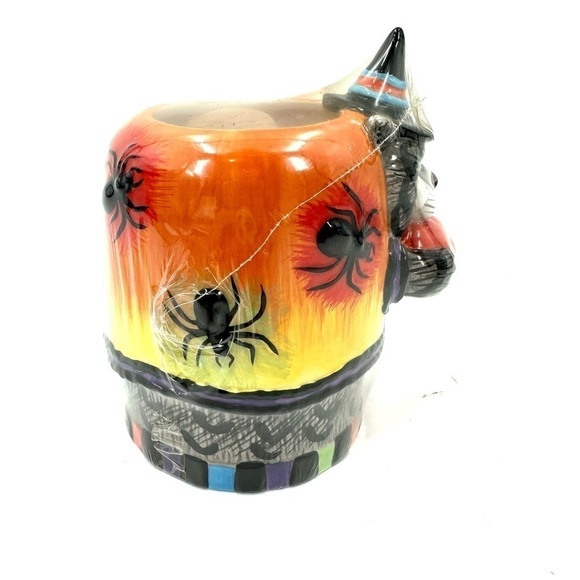 Fitz And Floyd Halloween Essentials Kitty Witches Candle Cat Pumpkin Spider NEW - Picture 5 of 9